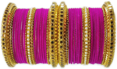 Ammoli Metal Beads Bangle Set(Pack of 10)