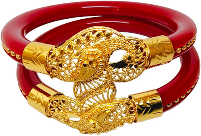 ZR JEWELS Plastic Gold-plated Shakha Pola(Pack of 2)