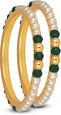 JFL - Jewellery for Less Copper Gold-plated Bangle Set(Pack of 2)