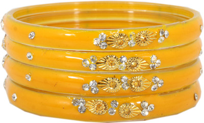 ZULKA Glass Bangle Set(Pack of 4)