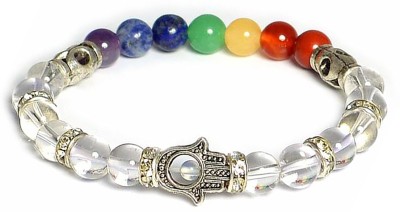 CRYSTU Stone, 7 Chakra Beads, Agate, Crystal, Quartz Bracelet