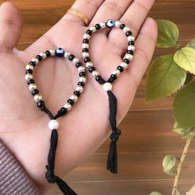 GJH Sterling Silver Beads Bracelet Set(Pack of 2)