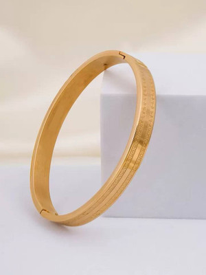 GORASH CREATION Stainless Steel Silver, Gold-plated Kada