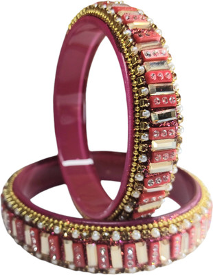 Trikaldarshi Traders Glass Bangle Set(Pack of 2)