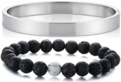 IKONKARR Crystal, Alloy, Stainless Steel Bracelet(Pack of 2)