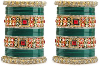 SBS Alloy Beads, Pearl, Cubic Zirconia Gold-plated Chudas(Pack of 60)