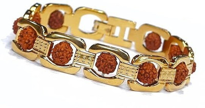 DIVINE SOUVENIRS Rudraksha Gold-plated Charm Bracelet