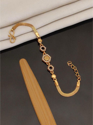 GlanzReich Brass Zircon Gold-plated Bracelet
