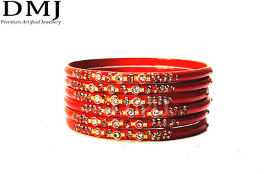 DMJ Glass Bangle Set(Pack of 6)