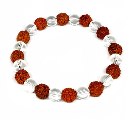 Daivya Wellness Stone, Crystal, Rudraksha Beads Bracelet Set