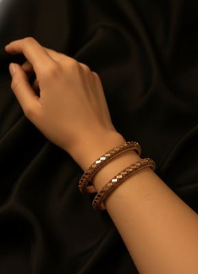 gupta jewellery Glass Moonstone Bangle Set(Pack of 2)