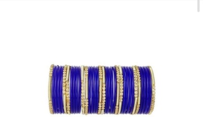 The Maruti Shop Glass Topaz Bangle Set(Pack of 10)