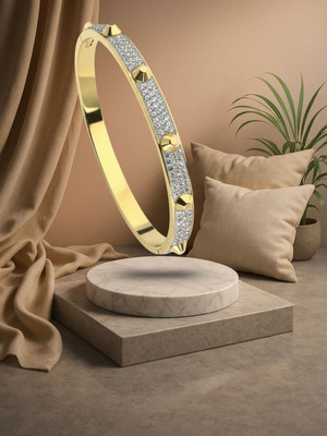 RKB SALES Alloy Cubic Zirconia Gold-plated Kada