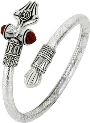 Spyroniix Reeal Treasuree Brass Silver Coated Kada