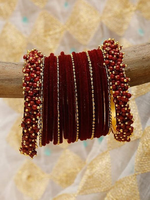LYBASHINE Metal Cubic Zirconia Gold-plated Bangle Set