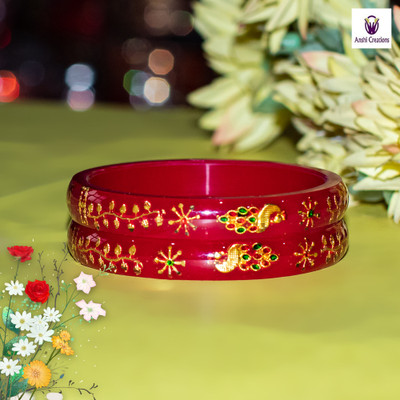 Anshi Creations Plastic Gold-plated Bangle Set(Pack of 2)