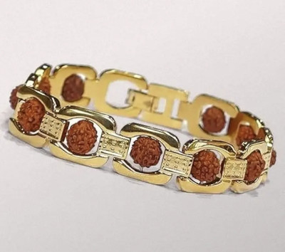 RB TRADERS Rudraksha Beads Gold-plated Bracelet