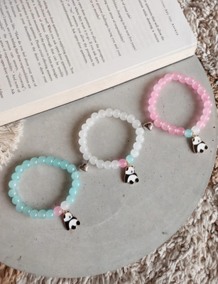 Janki. Crystal Crystal Silver Coated Bracelet(Pack of 3)