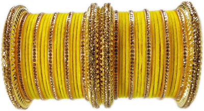 Ammoli Metal Cubic Zirconia Bangle Set(Pack of 10)