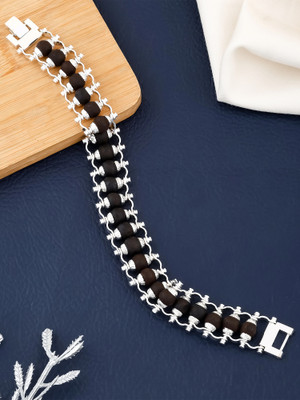 EiVAA Metal Beads Silver Coated Bracelet
