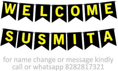 Midas Kraft Welcome Susmita M Banner K. Banner(10 ft, Pack of 1)