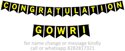 Midas Craft Congratulations Gowri M Banner 07. Banner(10 ft, Pack of 1)