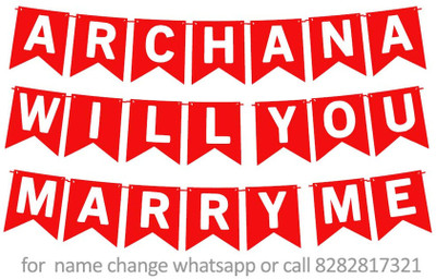 Midas Craft Will You Marry Me Archana Proposal M Banner 0F. Banner(10 ft, Pack of 1)