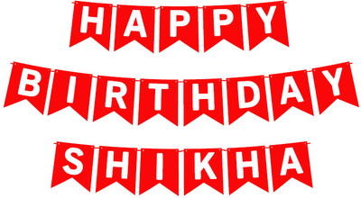 Midas Craft Happy Birthday Shikha_01. Pennant Banner(10 ft, Pack of 1)