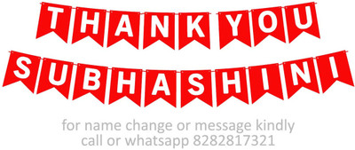 Midas Craft Thank You Subhashini M Banner 0d. Banner(10 ft, Pack of 1)