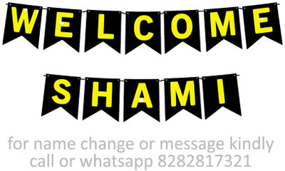 Midas Kraft Welcome Shami M Banner K. Banner(10 ft, Pack of 1)