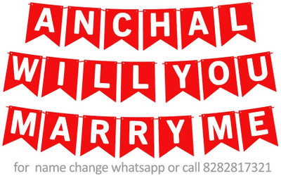 Midas Craft Will You Marry Me Anchal Proposal M Banner 0F. Banner(10 ft, Pack of 1)