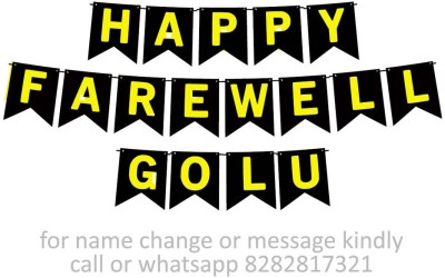 Midas Kraft Happy Farewell Golu M Banner 0J. Banner(10 ft, Pack of 1)