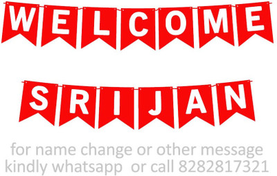 Midas Kraft Welcome Srijan M Banner K. Banner(10 ft, Pack of 1)