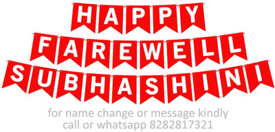 Midas Craft Happy Farewell Subhashini M Banner 09. Banner(10 ft, Pack of 1)
