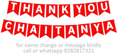 Midas Craft Thank You Chaitanya M Banner 0d. Banner(10 ft, Pack of 1)