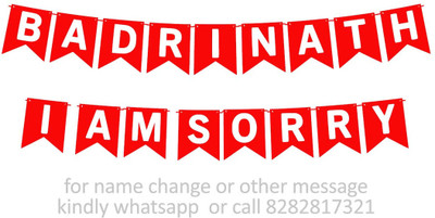 Midas Kraft I am Sorry Badrinath M Banner 03. Banner(10 ft, Pack of 1)