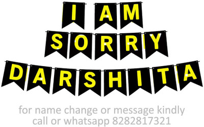 Midas Craft I am Sorry Darshita M Banner 03. Banner(10 ft, Pack of 1)
