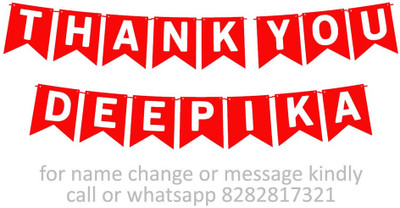 Midas Craft Thank You Deepika M Banner 0d. Banner(10 ft, Pack of 1)