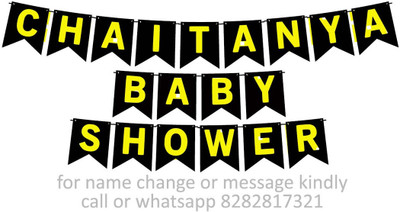 Midas Craft Baby Shower of Chaitanya M Banner 06. Banner(10 ft, Pack of 1)