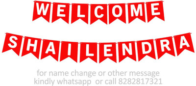 Midas Craft Welcome Shailendra M Banner 10. Banner(10 ft, Pack of 1)