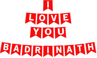 Midas Craft I Love You Badrinath Name Banner 03 Banner(10 ft, Pack of 1)