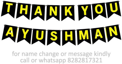 Midas Kraft Thank You Ayushman M Banner 0d. Banner(10 ft, Pack of 1)