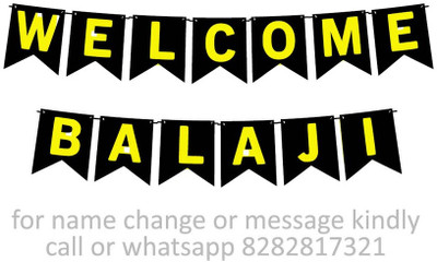 Midas Craft Welcome Balaji M Banner 10. Banner(10 ft, Pack of 1)