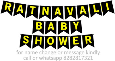 Midas Craft Baby Shower of Ratnavali M Banner 06. Banner(10 ft, Pack of 1)