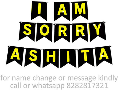 Midas Craft I am Sorry Ashita M Banner 03. Banner(10 ft, Pack of 1)