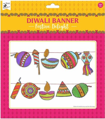 LITTLE BIRDIE Diwali Banner Delight, Diwali Adhesive sticker Banner(0.75 ft, Pack of 1)
