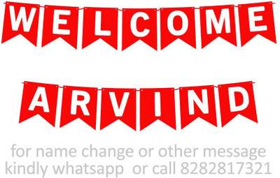 Midas Craft Welcome Arvind M Banner 10. Banner(10 ft, Pack of 1)