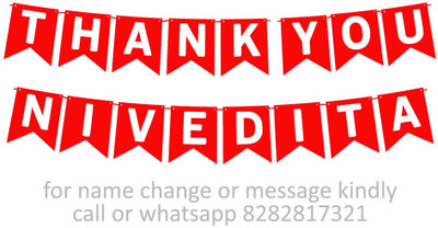 Midas Craft Thank You Nivedita M Banner 0d. Banner(10 ft, Pack of 1)