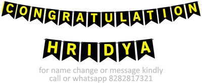 Midas Craft Congratulations Hridya M Banner 07. Banner(10 ft, Pack of 1)
