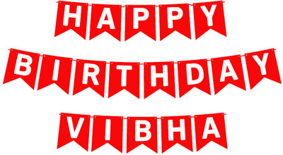 Midas Craft Happy Birthday Vibha_01. Pennant Banner(10 ft, Pack of 1)